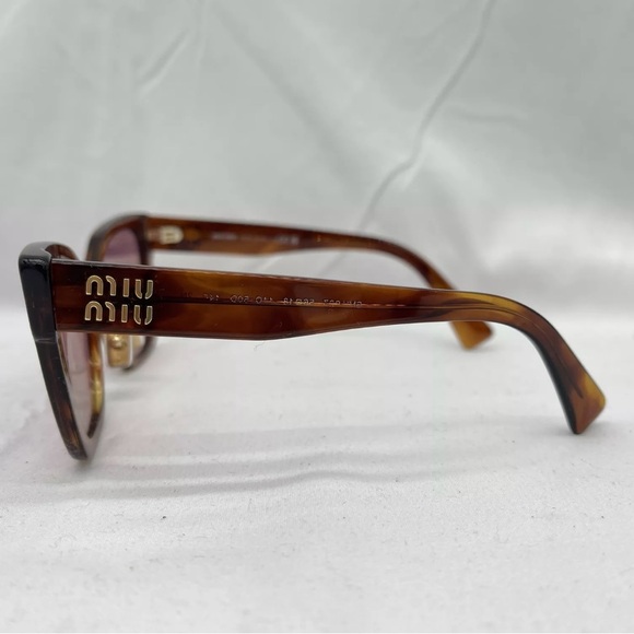Miu Miu Womens Butterfly Sunglasses Honey Havana NWB - Picture 4 of 8